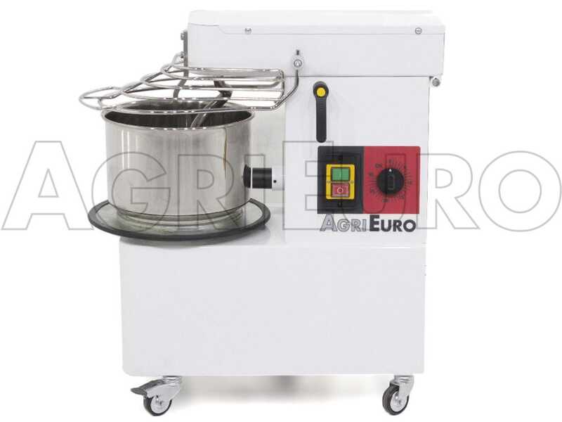 AgriEuro Top-Line Mixer 500 S Deluxe - Impastatrice ribaltabile a spirale - 5 Kg - 7L