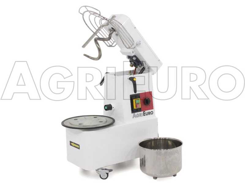 AgriEuro Top-Line Mixer 500 S Deluxe - Impastatrice ribaltabile a spirale - 5 Kg - 7L