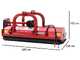 GeoTech Pro RMF200 - Trinciaerba per trattore - Serie medio-pesante - Reversibile - Spostamento idraulico