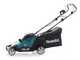 Makita DLM432PT2 - Rasaerba elettrico a batteria 2 X 5 Ah al litio - cesto di raccolta, cm 43