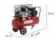 GeoTech Pro BACP50 - Compressore aria elettrico a cinghia -10-3 motore 3 HP - 50 litri - 10 bar