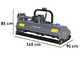 BlackStone BM 150 Hydro - Trinciaerba per trattore - Serie Media - Spostamento idraulico
