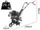 Blackstone TIL-B 360 - Motozappa a scoppio a benzina da 5 HP - Motore Ducar da 150cc