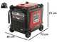 GeoTech Pro PTGA 9000 - Generatore di corrente carrellato a benzina silenziato ad inverter 7.5 kW - Continua 7 kW Monofase+ ATS