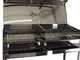 Mille Achille Big - Barbecue in acciaio inox artigianale a carbone - 2x 47,5x37cm