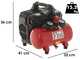 Fini Siltek S/6 - Compressore aria elettrico portatile monofase silenziato, oil-less- Motore 1 HP - 6 lt