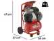 Fini Pioneer 244 - Compressore aria elettrico portatile monofase, oil-less- Motore 1.5 HP - 10 lt