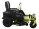Ryobi ZTR480ex - Trattorino taglierba a batteria a raggio zero - Motore elettrico a batteria 48V/100Ah - taglio da 107cm - 2in1