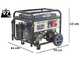 BullMach AMBRA 12000 E-3 - Generatore di corrente carrellato a benzina con AVR 8.5 kW - Continua 7.8 kW Trifase