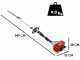 GeoTech 2T GT-2 58 L - Tagliasiepi a scoppio su asta di prolunga - Lama da 56 cm