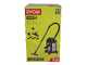 Ryobi R18WDV-0 - Bidone aspiratutto a batteria per solidi e liquidi - 18V - 4Ah - bidone 18 lt