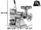 Fimar TC22T - Tritacarne elettrico - Con grattugia integrata - Gruppo macinazione in alluminio - 230V