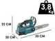 Makita UC006G - Elettrosega a batteria 40V 4Ah - Lama Carving da 25cm