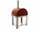 Fontana Mangiafuoco Rosso - Forno a legna da esterno con carrello
