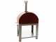 Fontana Mangiafuoco Rosso - Forno a legna da esterno con carrello