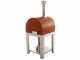 Fontana Margherita Rosso - Forno a gas da esterno con carrello