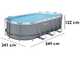 Bestway Power Steel 56710 - 549x274x122 cm - Piscina Ovale