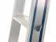 S.T.P. Issima A07IS250, 7 gradini, 2.20 m - Scalandrino in alluminio con cavalletto - Altezza stimata operativa 3.58 m