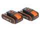 Worx Nitro WG286E - Tagliasiepi a batteria 2x20V/2Ah - Lama da 60 cm