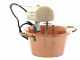 LAR Polentamatic - Paiolo in rame elettrico martellato per polenta a base piana 3.5L - max 8W