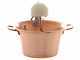 LAR Polentamatic - Paiolo in rame elettrico martellato per polenta a base piana 6.5L - max 8W