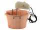 LAR Polentamatic - Paiolo in rame elettrico martellato per polenta a base piana 6.5L - max 8W
