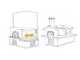 Linea VZ Capri - Forno a legna da incasso con piano cottura 72x70 cm - Capacit&agrave; cottura 3 pizze