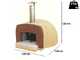 Linea VZ Etna - Forno a legna da esterno con piano cottura &Oslash; 85 cm - Capacit&agrave; cottura 3 pizze