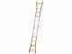 Gierre Peppina A0010, 2x6 gradini, 2.72 m - Scala in acciaio telescopica - Altezza stimata operativa 3.70 m