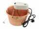Novital - Paiolo in rame elettrico martellato per polenta base piana 7,3L - 4W