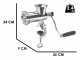 Tre Spade TC-8 Inox - Tritacarne manuale a manovella - Morsetto di fissaggio - n.8
