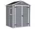 Keter Manor grigio - Casetta da giardino - Con finestra laterale - 185x152x226 cm
