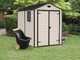 Keter Manor beige - Casetta da giardino - Con finestra laterale - 185x236x227 cm