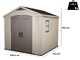Keter Factor beige - Casetta da giardino - Con finestra laterale - 256.5x255x243 cm