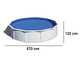 Gre Fidji Rotonda &Oslash;550 x 120 cm - Piscina fuori terra in acciaio