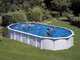 Gre Haiti Ovale 730x375x132cm - Piscina fuori terra - Traverse interrate