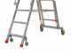 Facal Cast&agrave; CTA-5, 4 gradini, 2.32 m - Scala in alluminio pieghevole su ruote - Altezza stimata operativa 3.11 m