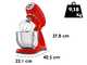 Smeg Full Color Rosso - Impastatrice Planetaria - Vasca in Inox da 4,8 litri