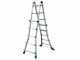 Facal Eurobriko BK/3 A, 2x9 gradini, 4.56 m - Scala in alluminio telescopica - Altezza stimata operativa 5.50 m