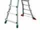 Facal Eurobriko BK/3 A, 2x9 gradini, 4.56 m - Scala in alluminio telescopica - Altezza stimata operativa 5.50 m
