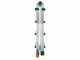 Facal Eurobriko BK/4 A, 2x10 gradini, 5.12 m - Scala in alluminio telescopica - Altezza stimata operativa 6.05 m