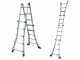 Facal Eurobriko BK/4 A, 2x10 gradini, 5.12 m - Scala in alluminio telescopica - Altezza stimata operativa 6.05 m