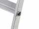 Gierre Stabila AL700, 3 gradini, 1.63 m - Scalandrino in alluminio con cavalletto - Altezza stimata operativa 2.63 m