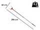 Bahco BCL52TP 36V - Abbacchiatore elettrico a batteria - Asta telescopica in carbonio da 216 - 296 cm
