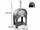 AgriEuro Premium Line Pulcinella Antracite - Forno a gas per pizza da esterno 80x60 - 4 pizze