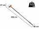 Bahco BCL51 12V - Abbacchiatore elettrico a batteria - Asta fissa in alluminio + prolunga - 230 + 100 cm