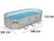 Bestway Steel Pro Max Splashview 56716 - 549x274x122 cm - Piscina Ovale per 7-8 Persone