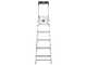 Hailo L60, 5 gradini, 1.82 m - Scalandrino in alluminio con cavalletto - Ultraleggera - Altezza stimata operativa 3.07 m