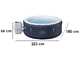Bestway Lay-Z-Spa Miami AirJet 6001C blu - &Oslash;180x66 cm - Piscina idromassaggio spa per 3-4 Persone