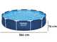 Bestway Steel Pro 56706 - &Oslash;366x76 cm -Piscina Rotonda per 5-6 Persone
